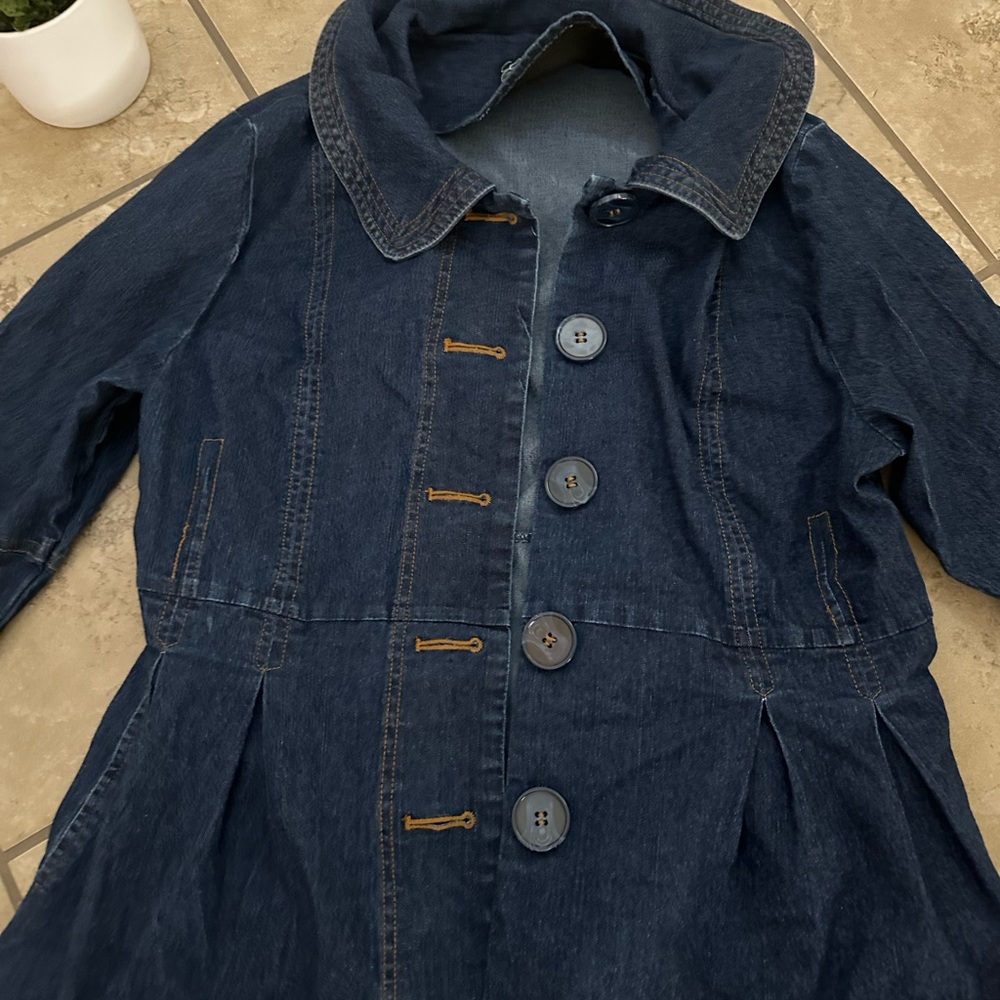 DENIM BUTTON DOWN TOP - Picture 3 of 7